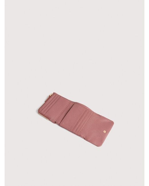 Coccinelle Pink Grained Leather Wallet C-Me Softy Small