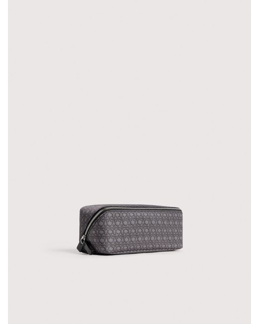 Coccinelle White Monogram Nylon Make-Up Bag Smart To Go Small