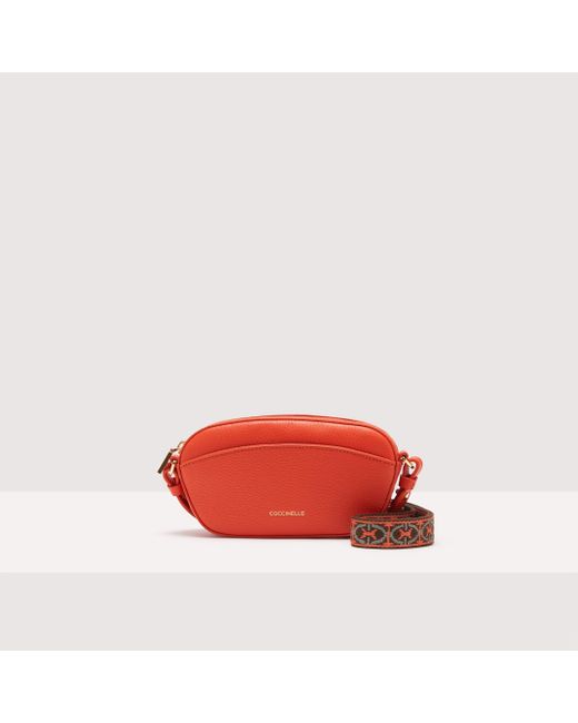 Coccinelle Red Grained Leather Minibag Enchanteuse