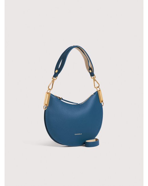 Coccinelle Blue Two-Sided Leather Shoulder Bag Sunup Small