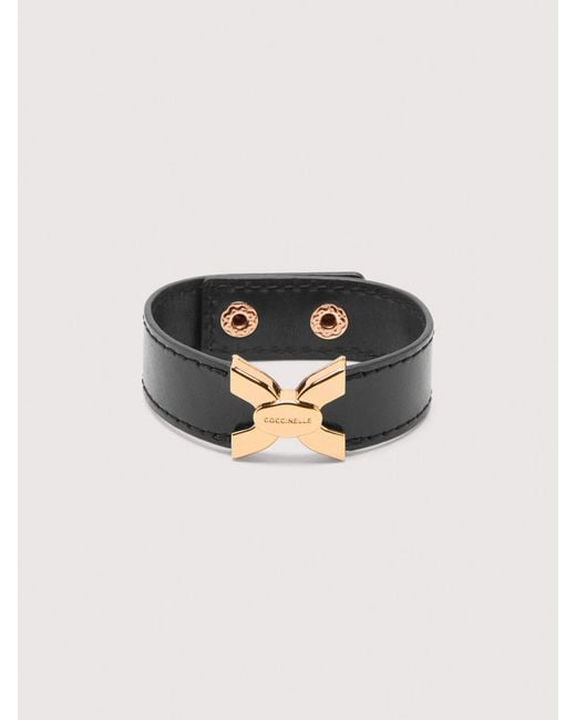 Coccinelle Black Smooth Calf Leather Bracelet Klara