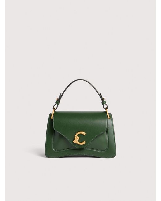 Coccinelle Green Smooth Calf Leather Handbag C-Me Small