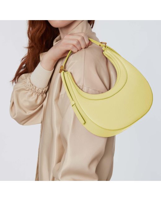 Coccinelle Yellow Grained Leather Minibag Whisper