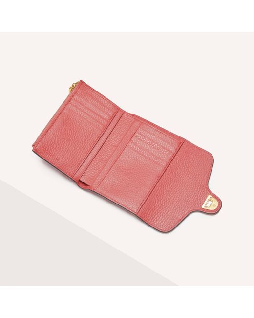 Coccinelle Pink Geldbörse Medium aus genarbtem Leder Beat Soft