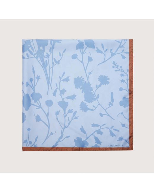 Coccinelle Blue Halstuch aus Seide Shadow Print