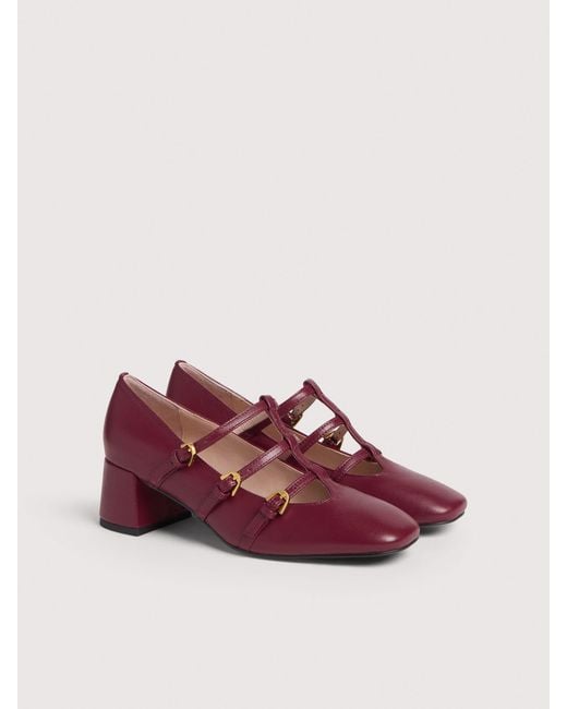 Coccinelle Pink Smooth Leather Mary Janes Sven