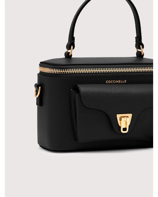 Coccinelle Black Grained Leather Minibag Beat Generation