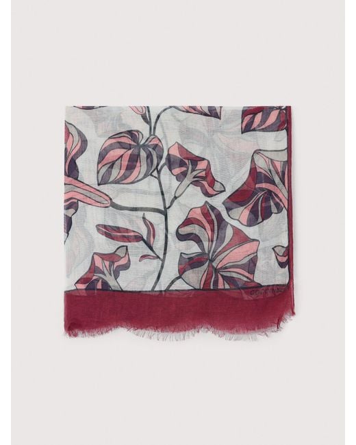 Coccinelle Pink Schultertuch Aus Seide Und Modal Multiflower