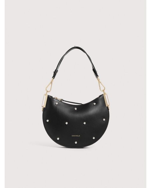 Coccinelle Black <P>Smooth Leather Shoulder Bag With Pearls</P> Sunup Small