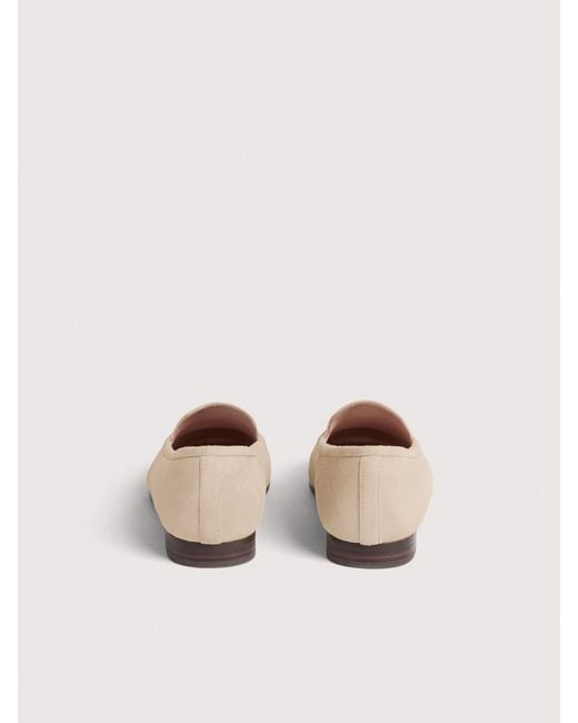 Coccinelle Natural Smooth Leather Loafers Loop Suede
