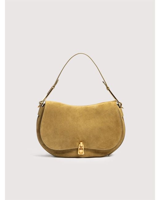 Coccinelle Metallic Suede And Grained Leather Handbag Magie Suede Medium