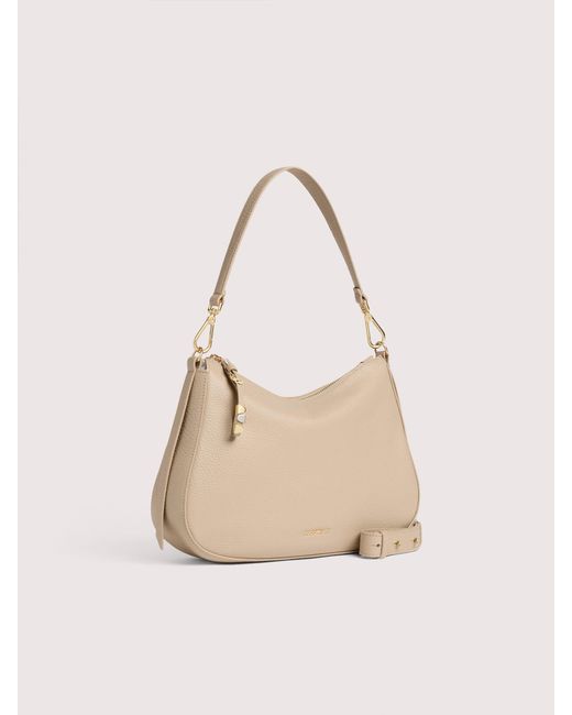 Coccinelle Natural Hobo Bag Aus Genarbtem Leder Nory Small
