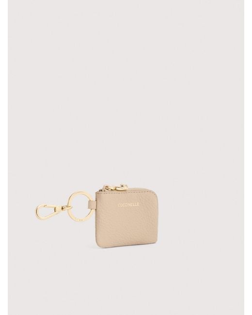 Coccinelle Natural Grained Leather Key Holder C-Me Softy