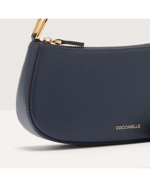 Coccinelle Blue Grained Leather Minibag Merveille
