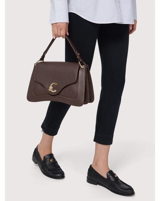 Coccinelle Multicolor Grained Leather Handbag C-Me Medium