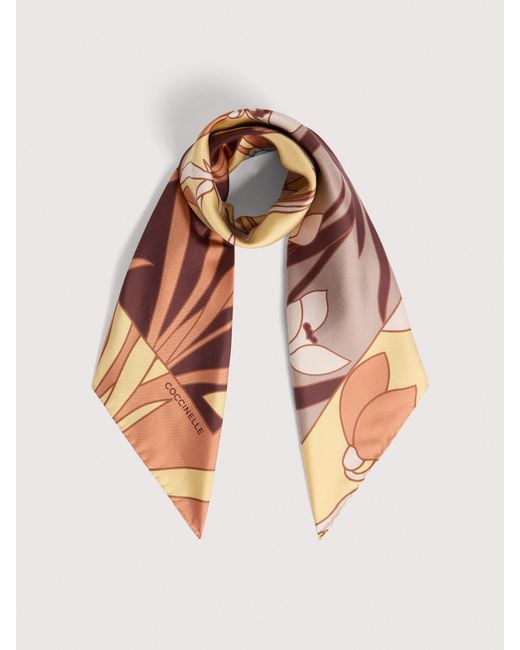 Coccinelle Multicolor Silk Foulard Maxi Snowdrops