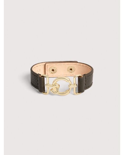 Coccinelle Natural Grained Leather Bracelet C-Me