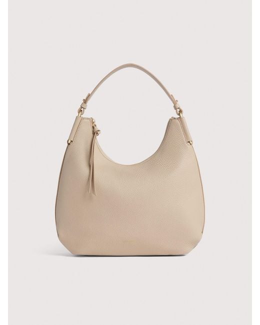 Coccinelle Natural Grained Leather Shoulder Bag Rebekka Small