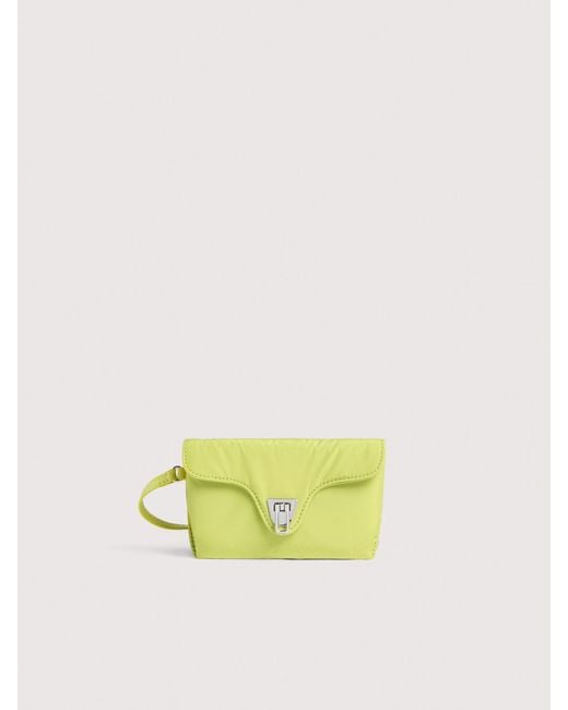 Coccinelle Yellow Monogram Nylon And Nylon Tote Bag Smart To Go Beat Medium