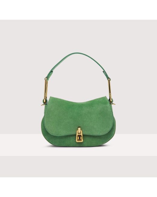 Coccinelle Green Suede Handbag Magie Suede Mini