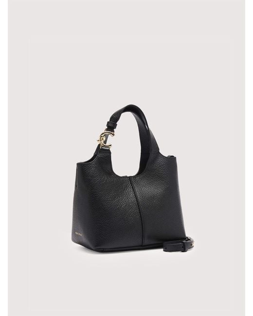 Coccinelle Black Grained Leather Handbag C-Easy Small