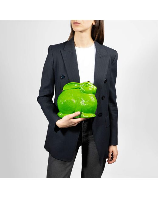 Coccinelle Green Umhängetasche aus rückgewonnenem Kunststoff und genarbtem Leder Rabbit Bag