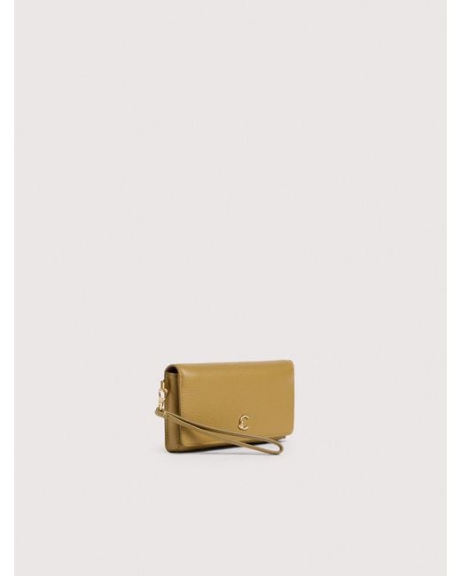 Coccinelle Natural Grained Leather Pouch C-Me Small