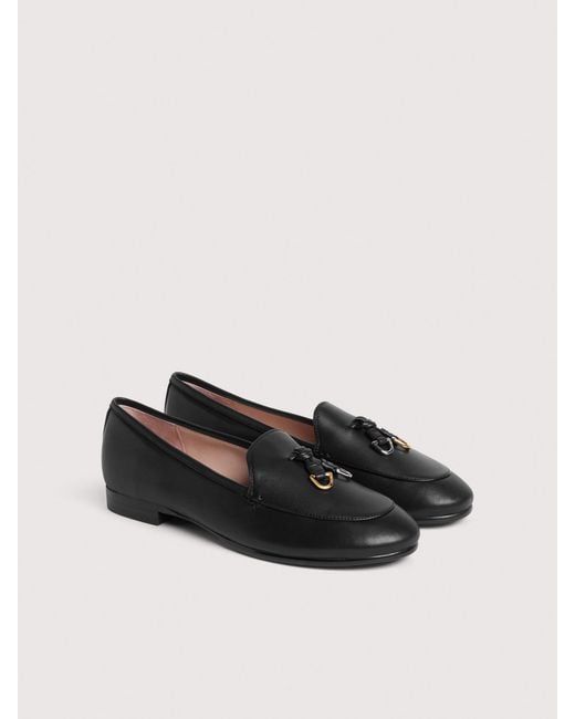 Coccinelle Black Smooth Leather Loafers Loop