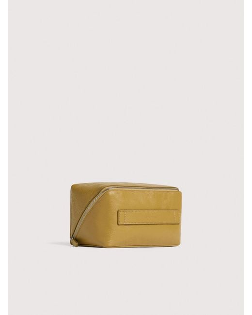 Coccinelle Natural Grained Leather Make-Up Bag Smart To Go Medium