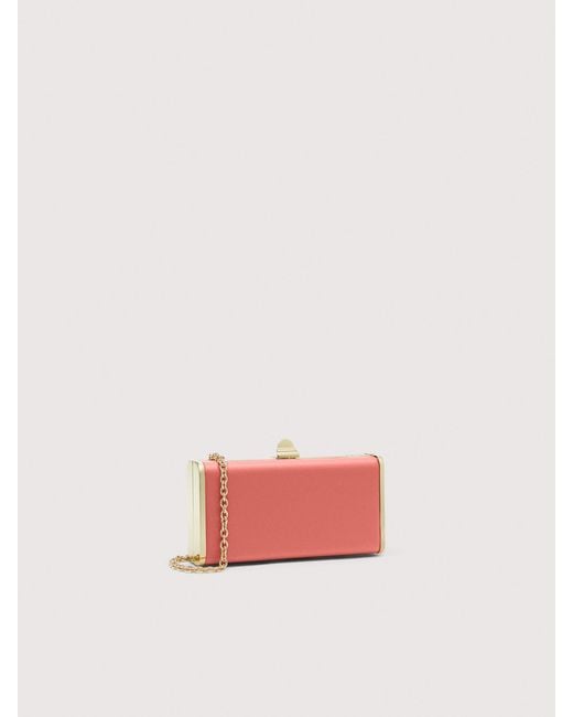 Coccinelle Pink Clutch Aus Glattleder Liv