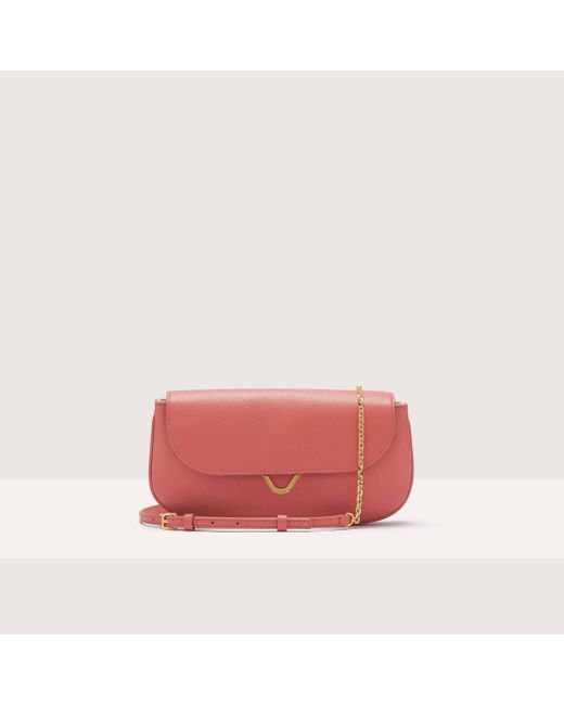 Coccinelle Red Grained Leather Minibag Dew