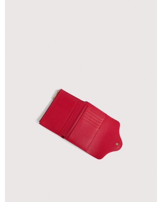 Coccinelle Red Medium Grained Leather Wallet C-Me Medium