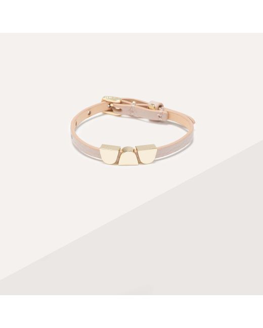 Coccinelle Natural Grained Leather Bracelet Tina