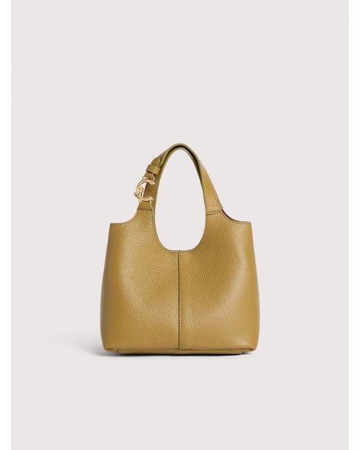 Coccinelle Metallic Grained Leather Handbag C-Easy Small