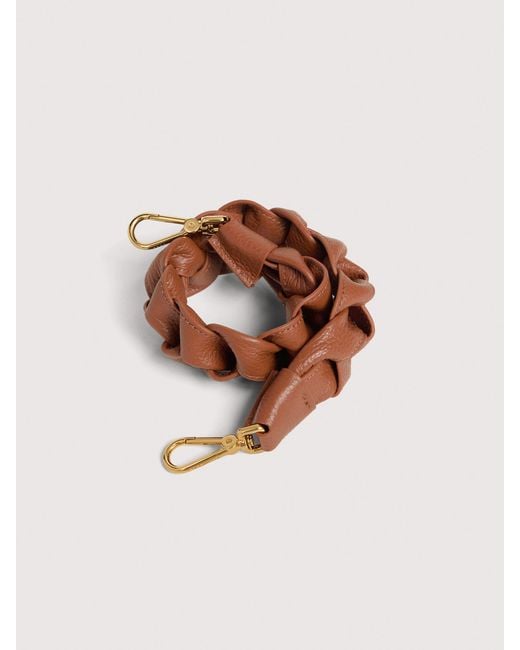 Coccinelle Brown Umhängetasche Aus Geflochtenem Leder Boheme
