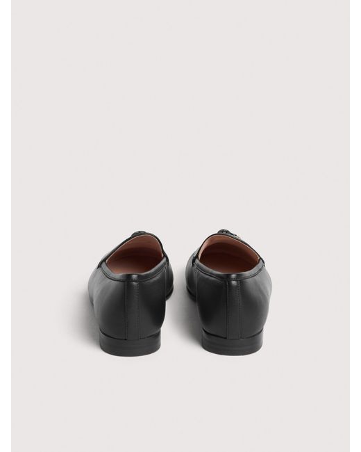 Coccinelle Black Smooth Leather Loafers Loop