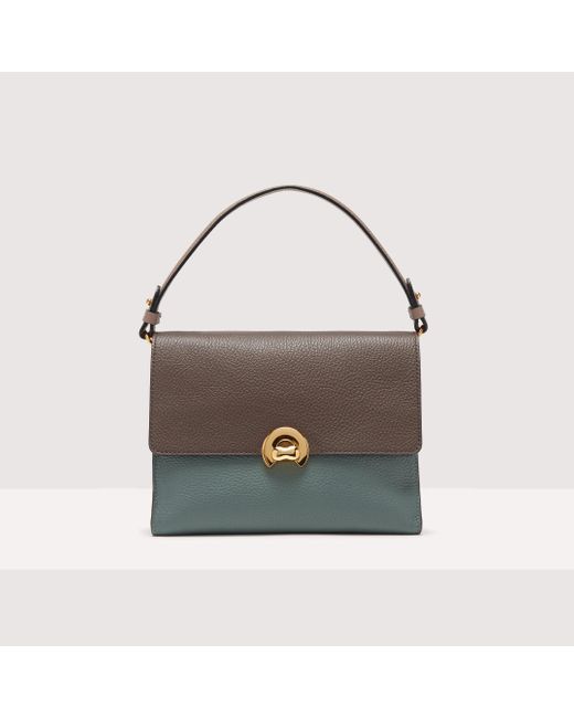 Coccinelle Multicolor Grained Leather Handbag Binxie Tricolor Medium