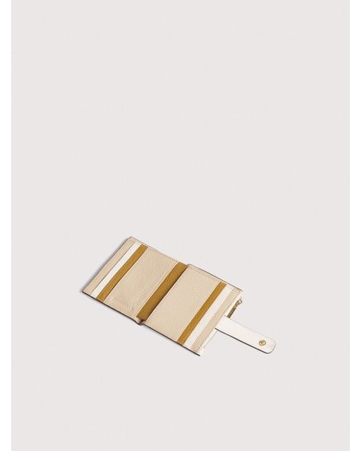 Coccinelle Natural Small Grained Leather Wallet Metallic Medium