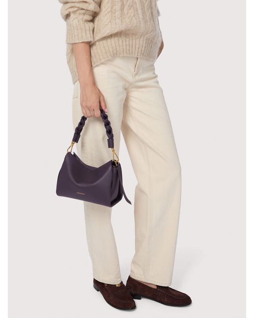 Coccinelle Natural Henkeltasche Aus Doubleface-Leder Boheme Small