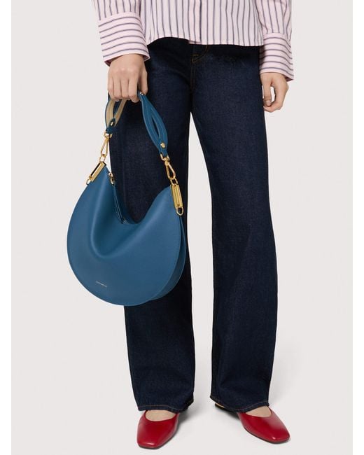 Coccinelle Natural Two-Sided Leather Shoulder Bag Sunup Medium