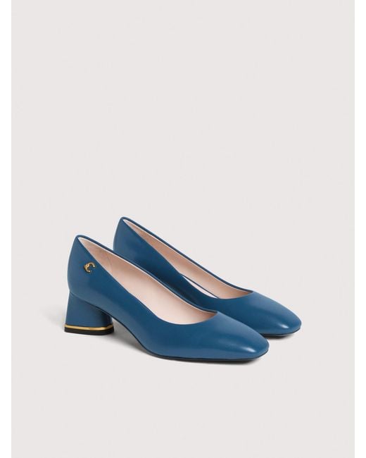 Coccinelle Blue Smooth Leather Pumps C-Everyday