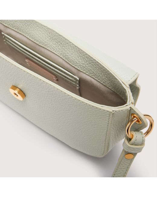 Coccinelle White Grained Leather Minibag Beam