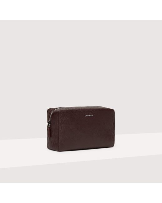 Coccinelle Brown Grained Leather Beauty Case Collection