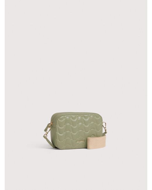 Coccinelle Natural Smooth Quilted Leather Minibag Tebe Quilted Plectrum