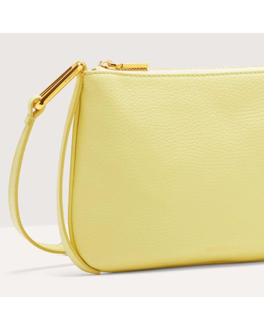 Coccinelle Yellow Grained Leather Minibag Magie Small