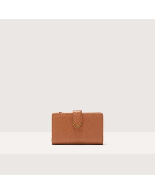 Coccinelle Brown Medium Grained Leather Wallet Dew