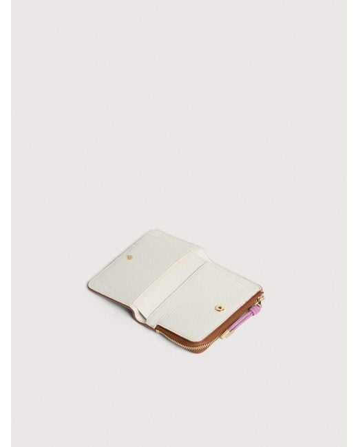 Coccinelle Pink Grained Leather Wallet Nami Small