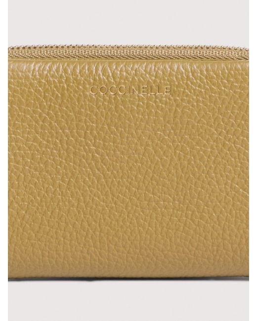Coccinelle Natural Small Grained Leather Wallet C-Me Medium