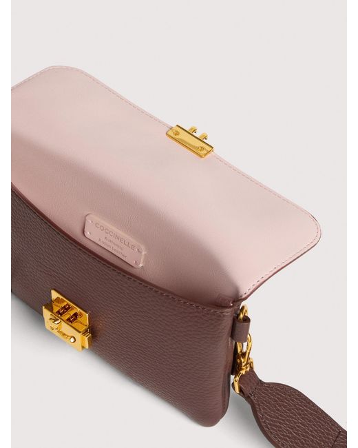 Coccinelle Multicolor Grained Leather Minibag C-Me Lock Mini