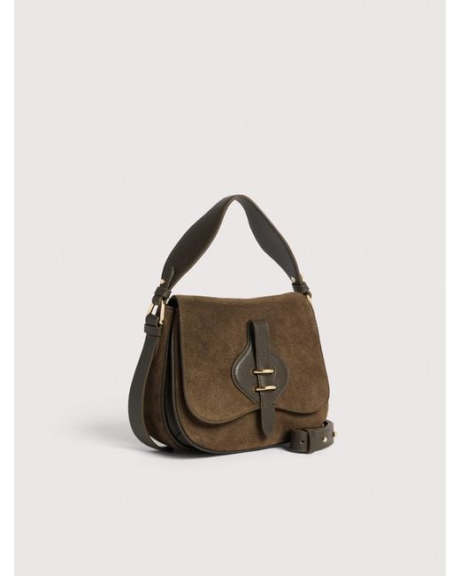 Coccinelle Multicolor Suede And Micro Grained Leather Handbag Mavery Small